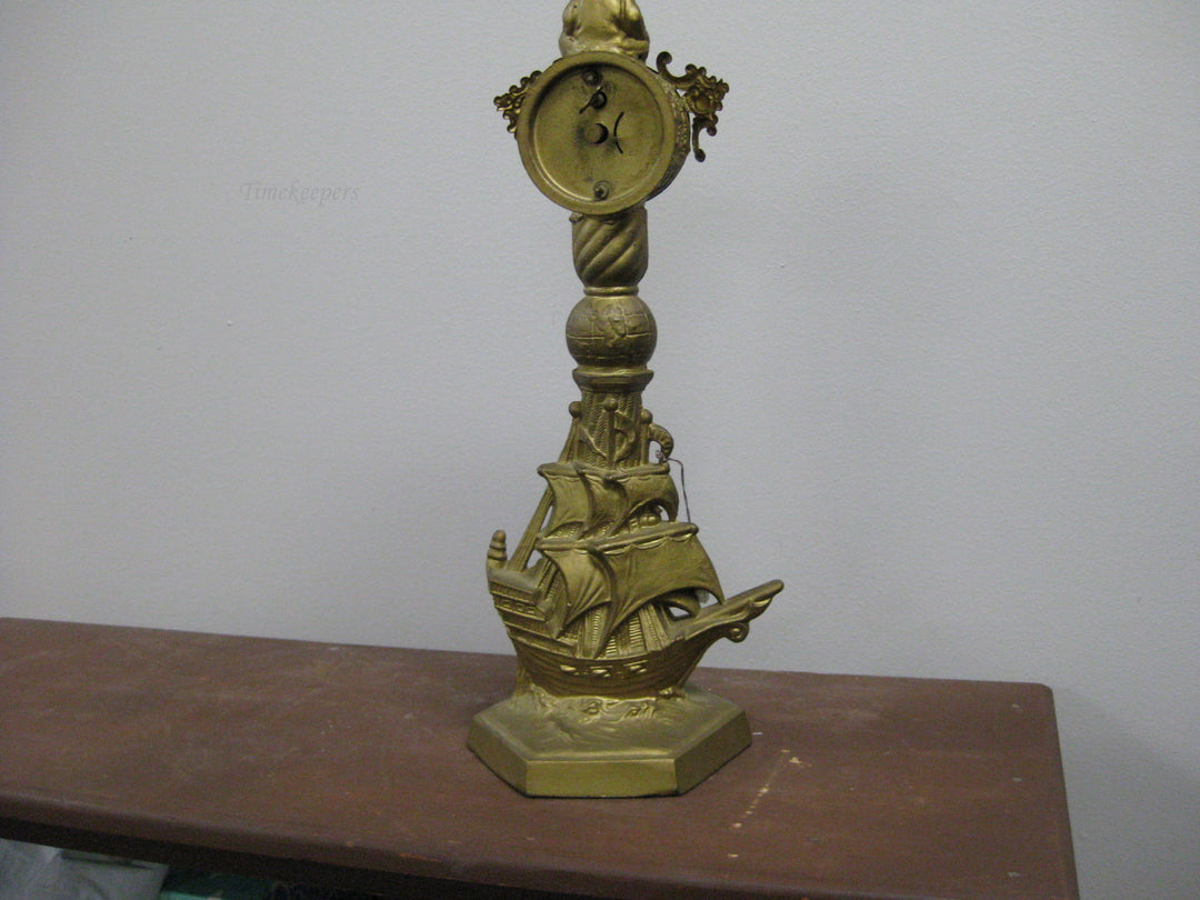 g192 1920s American Metal Mantle Clock