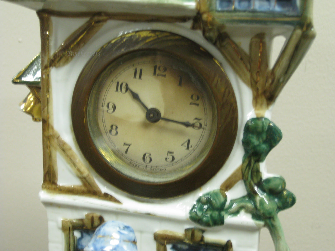 g210 1920s 3 piece German Miniature Statue Clock