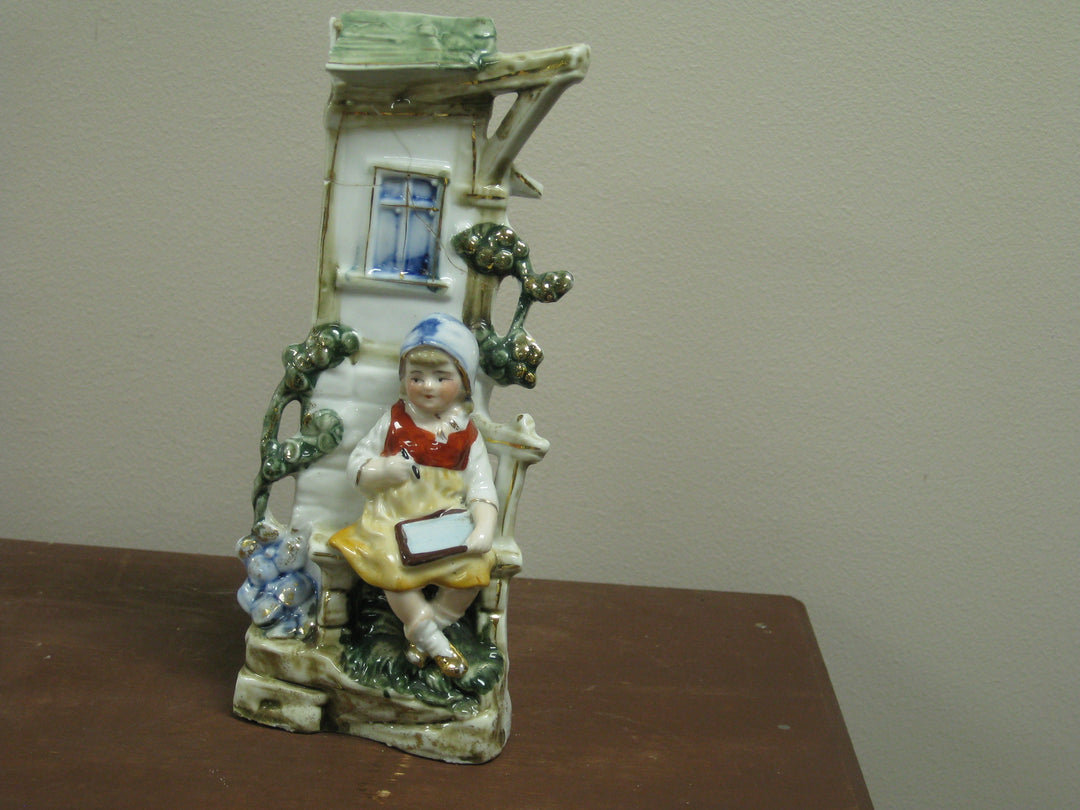 g210 1920s 3 piece German Miniature Statue Clock