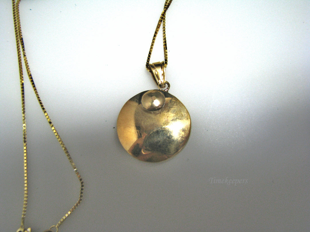 H066 Unique Painted Enamel Cameo Necklace in 14k Yellow Gold