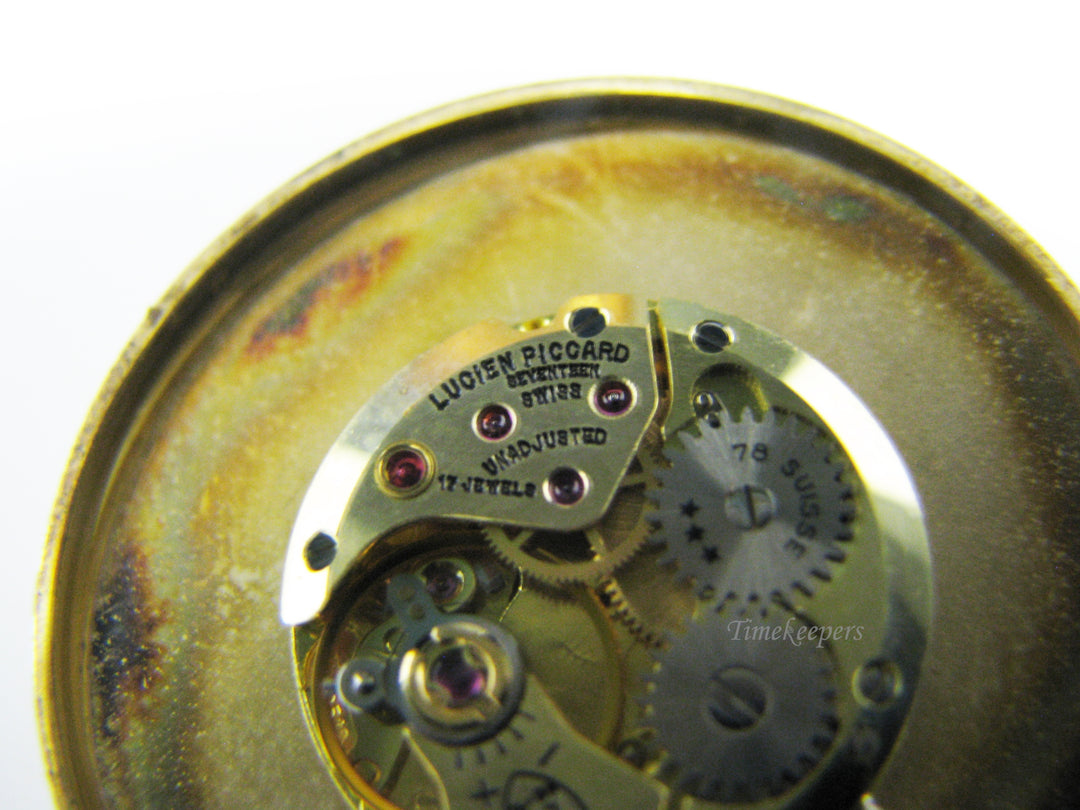 c956 Handsome Vintage Lucien Piccard Mechanical Watch in 14k Yellow gold