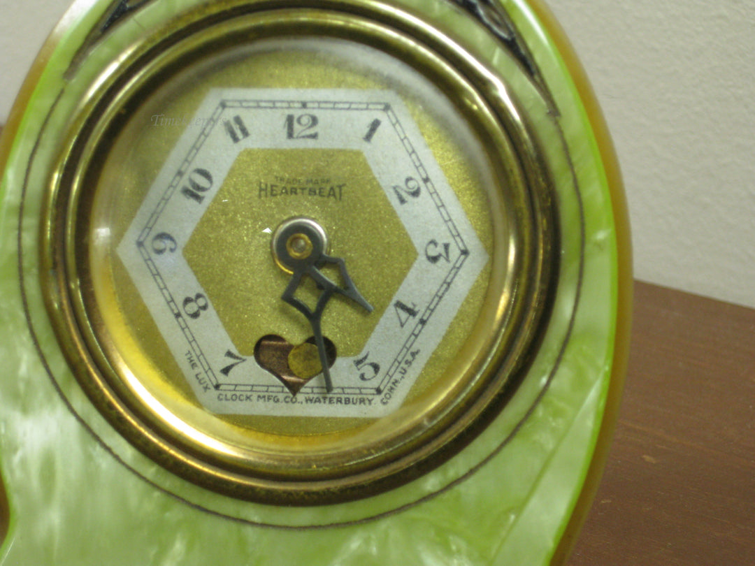 g217 1930s The Lux Clock Co. Heartbeat Miniature Clock