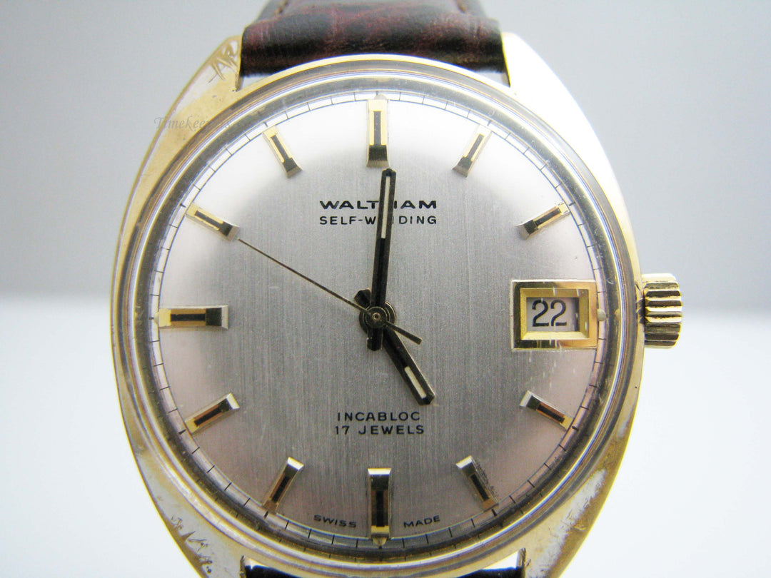 b590 Men's Classic Self Winding Incabloc 17J Waltham Wristwatch