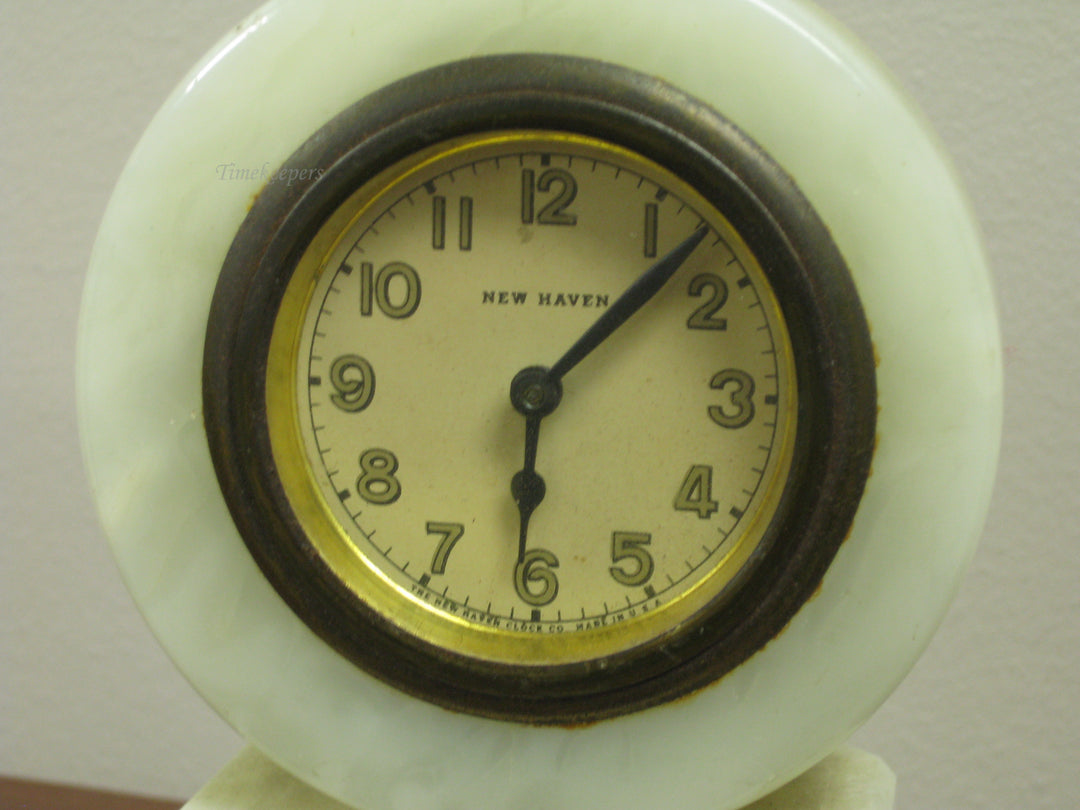 g221 1920s Art Deco Clock With Horse Head Bookends