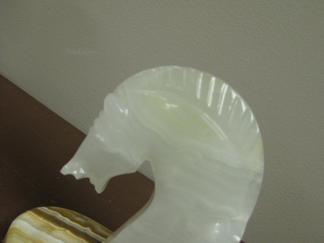 g221 1920s Art Deco Clock With Horse Head Bookends