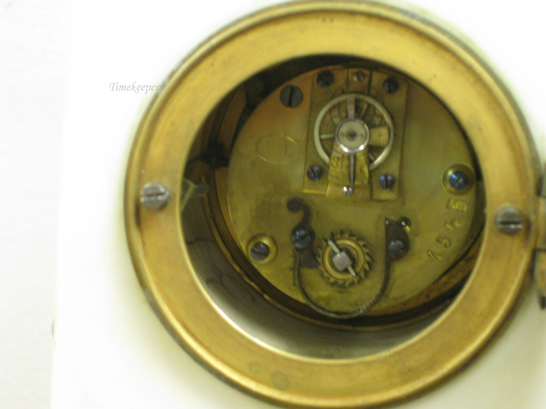 g222 1890s French Bedroom Clock With Candlesticks