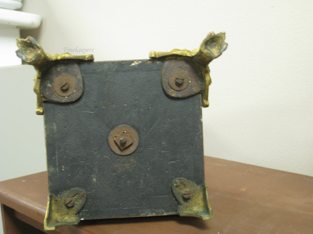 g225 French Marble Clock With Candlesticks