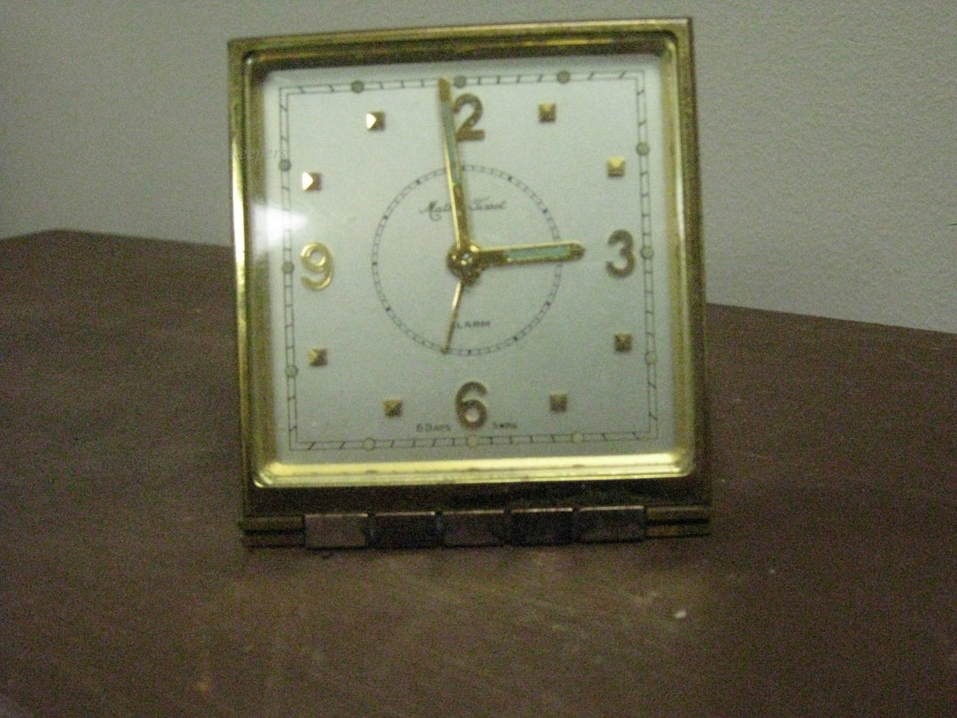 g233 1980s Mathey Tessot 8 Day Miniature Clock