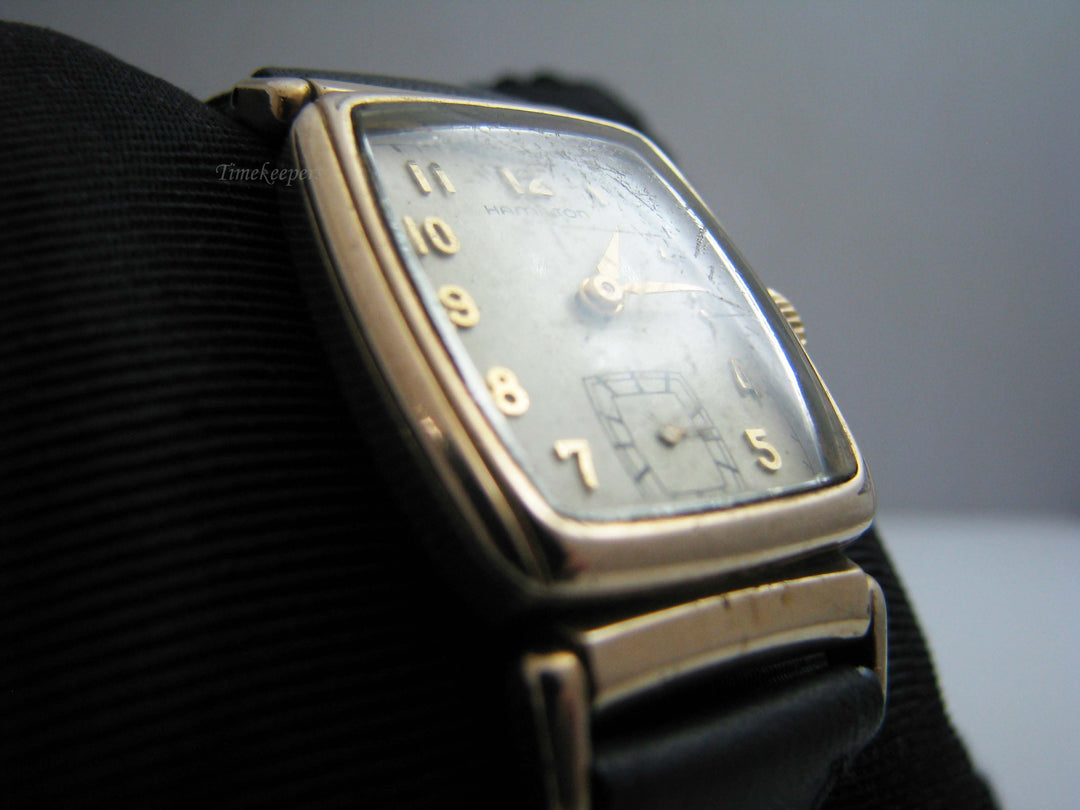 b610 Vintage Men's 10kt Gold Filled Mechanical Hamilton Wristwatch