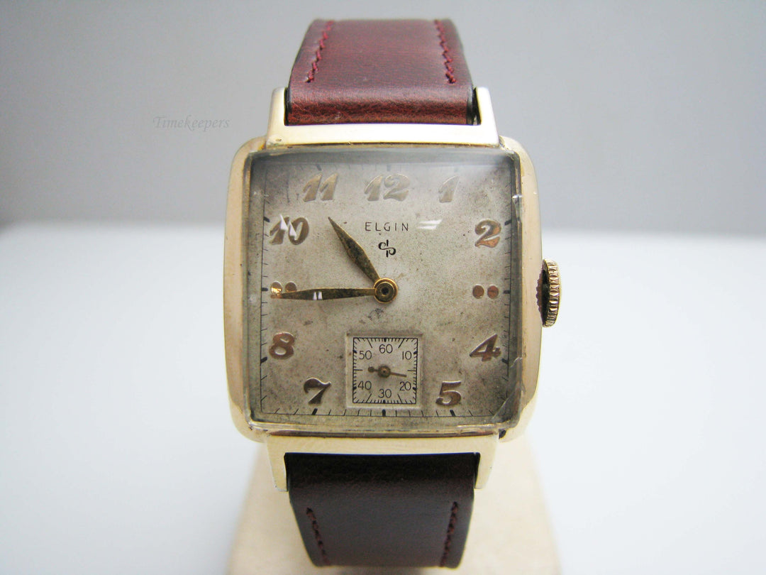 f051 Vintage Elgin 554 15J Mechanical Men's Wrist Watch