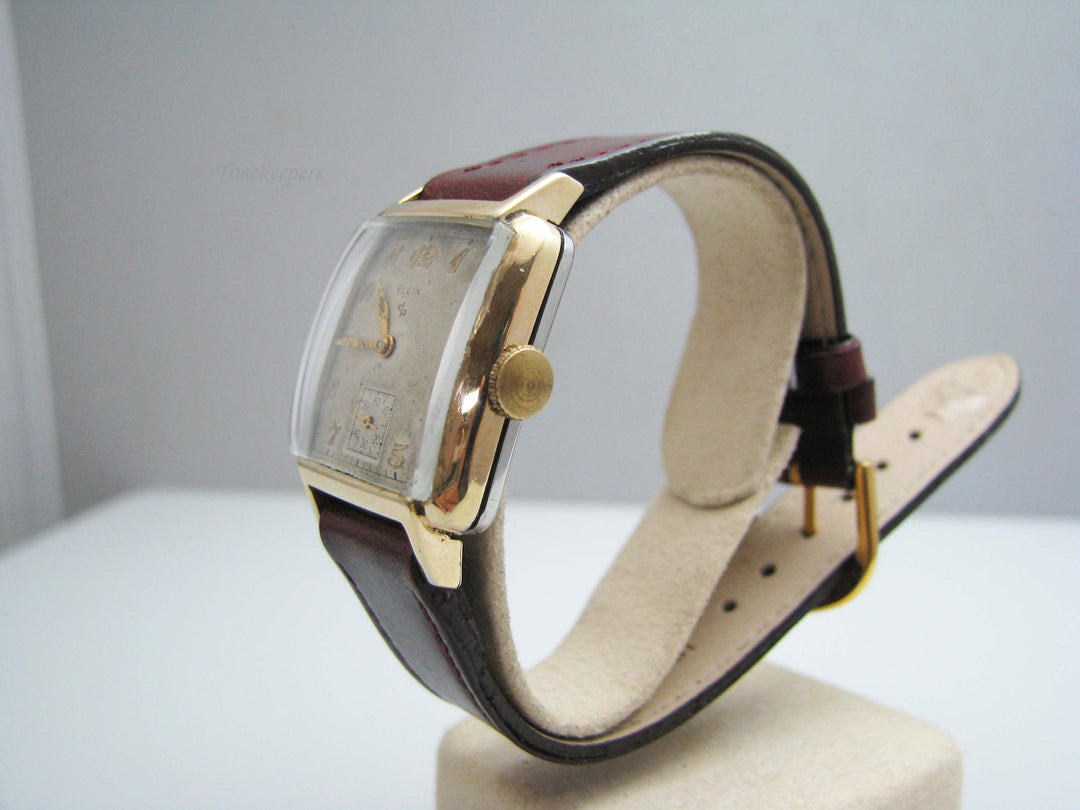 f051 Vintage Elgin 554 15J Mechanical Men's Wrist Watch