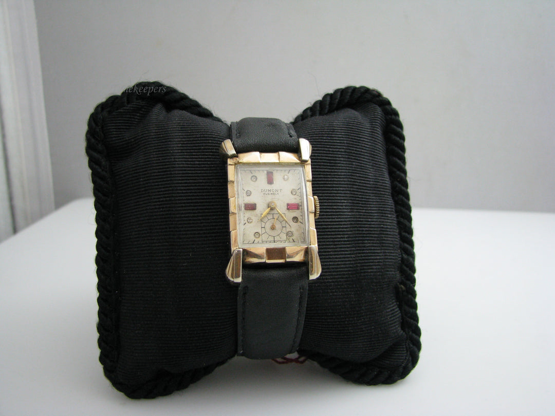 b616 Vintage Unisex 10kt RGP Dumont Wristwatch