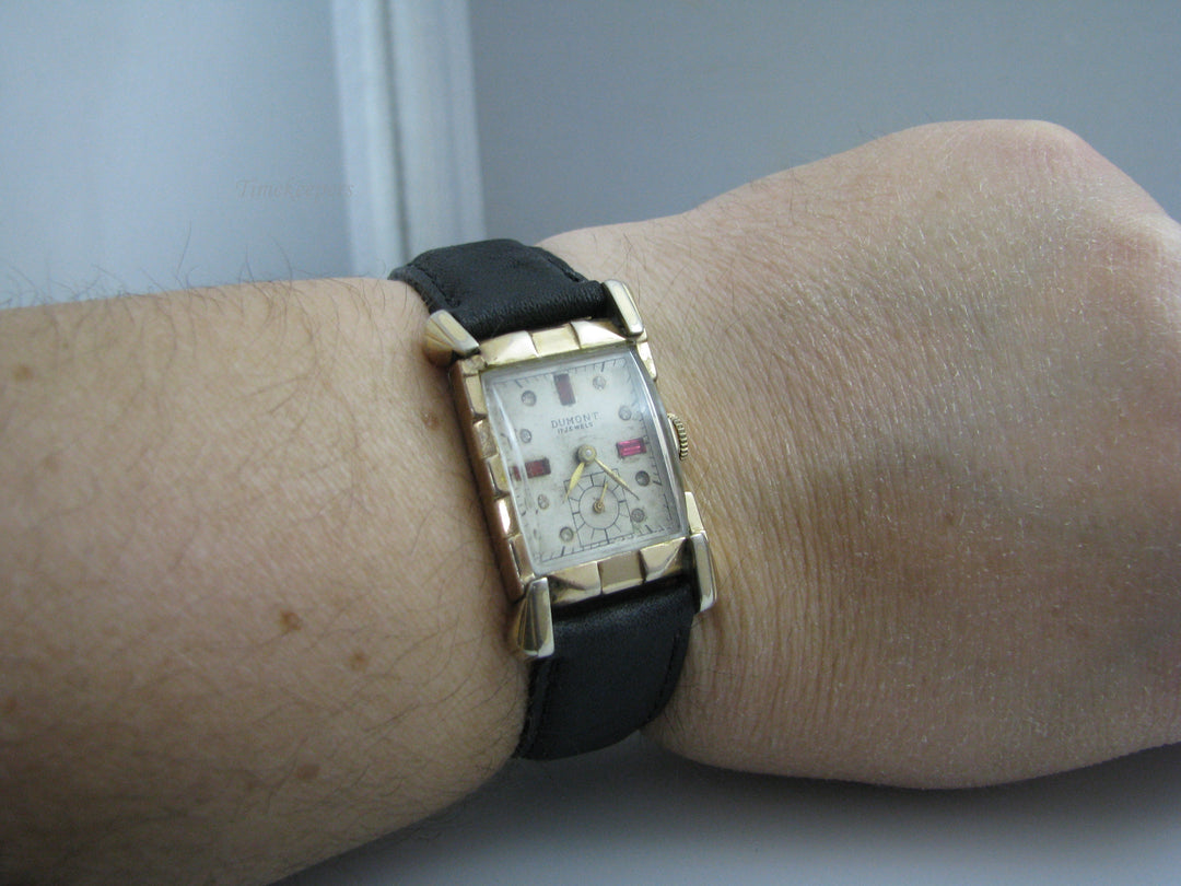 b616 Vintage Unisex 10kt RGP Dumont Wristwatch