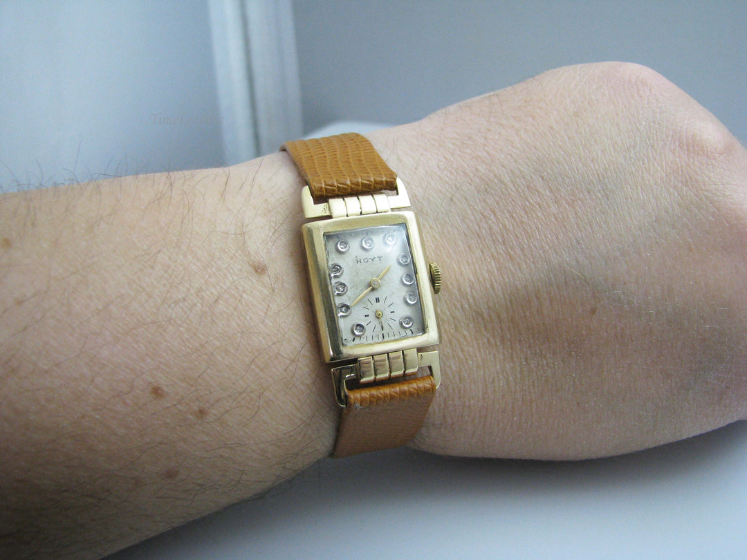 g167 Vintage Unisex 14kt Yellow Gold Hoyt Wristwatch