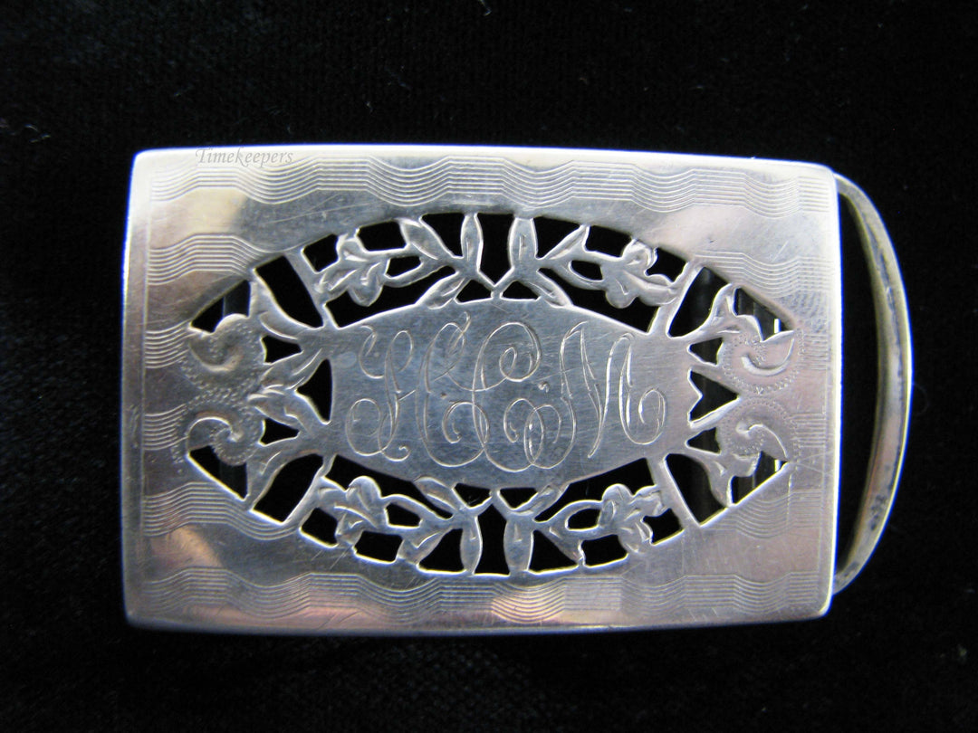 b636 Vintage Ladies Sterling Silver Belt Buckle