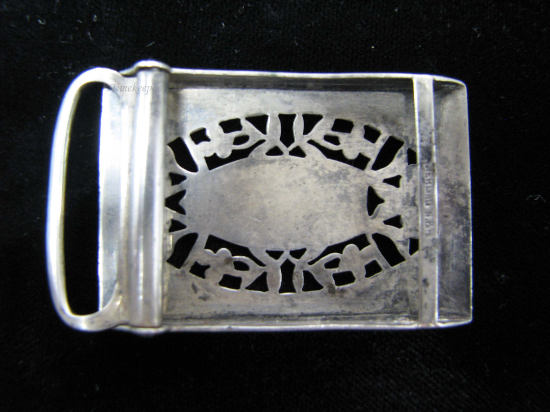 b636 Vintage Ladies Sterling Silver Belt Buckle