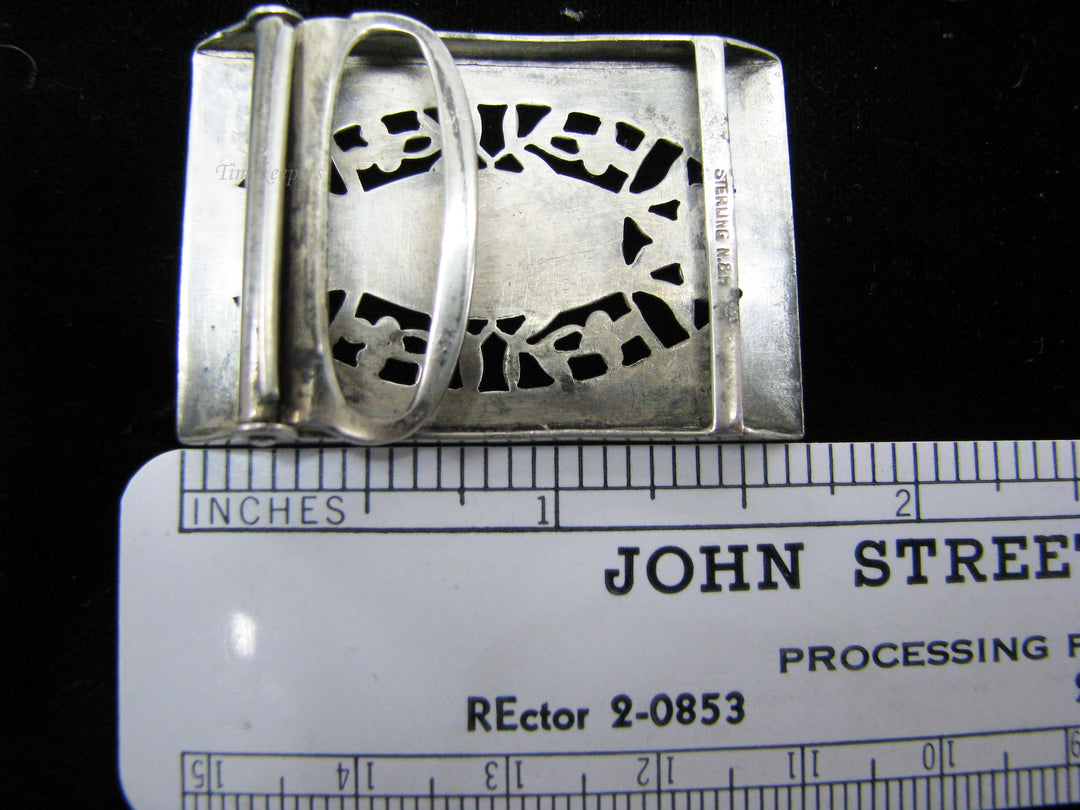 b636 Vintage Ladies Sterling Silver Belt Buckle