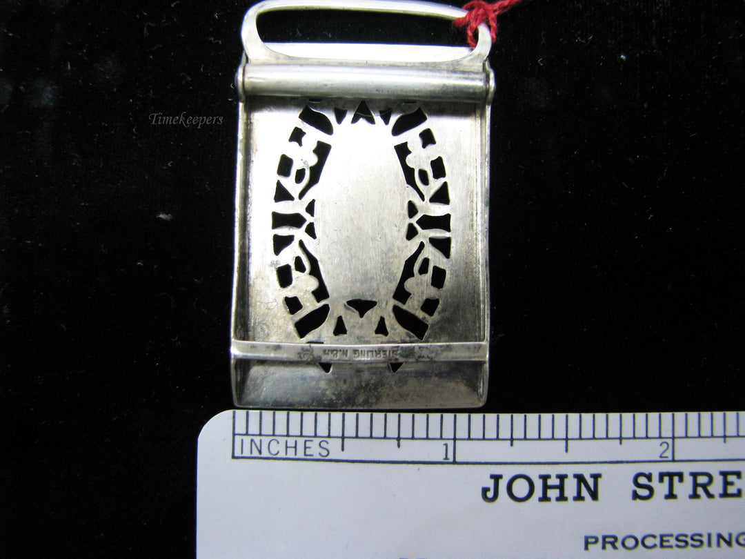 b636 Vintage Ladies Sterling Silver Belt Buckle