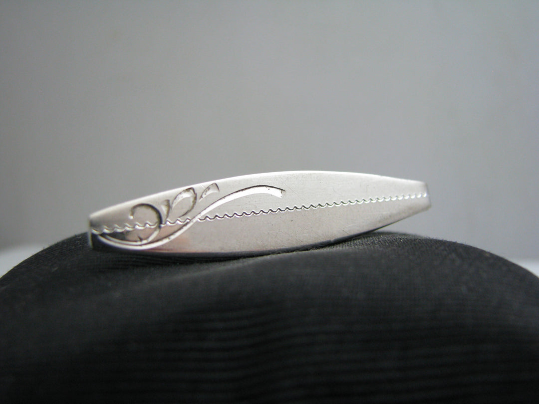 b647 Men's Sterling Silver Cuff links and Tie Bar Set