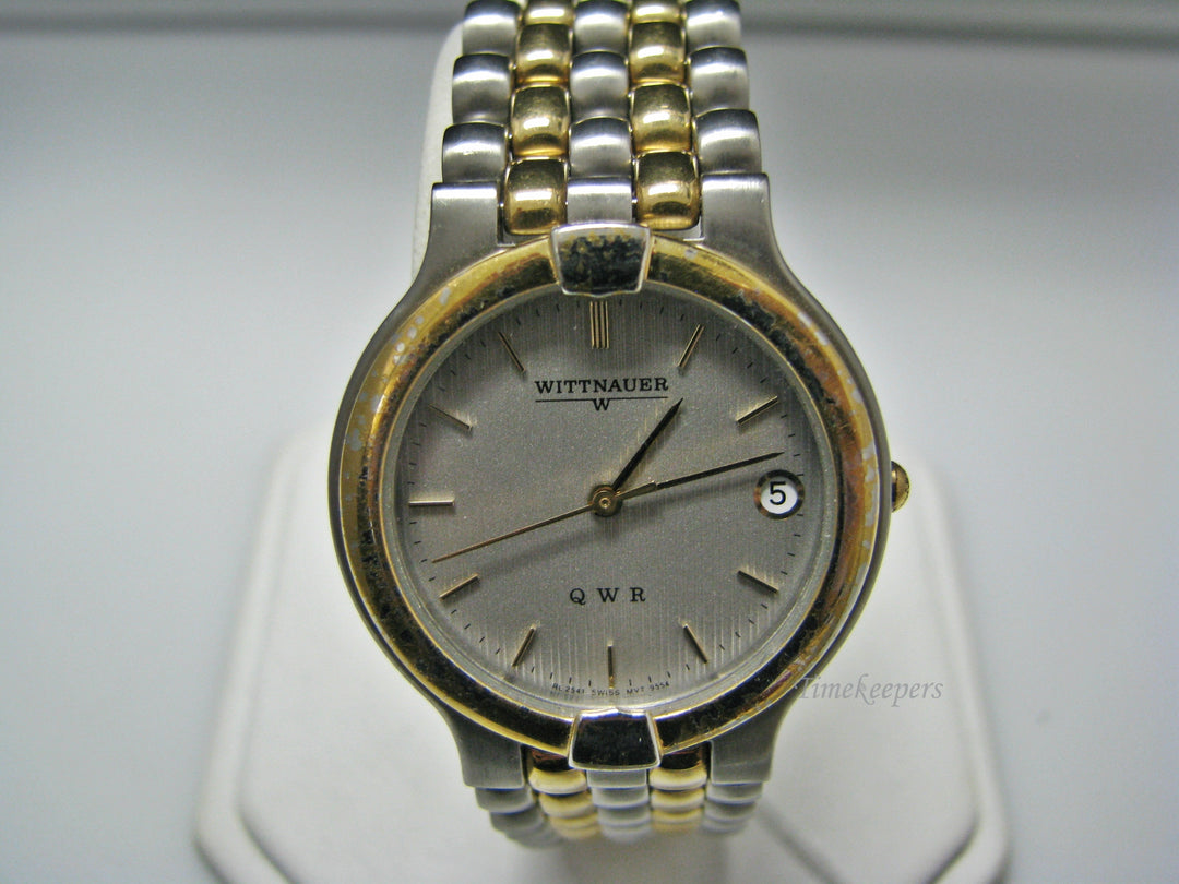 H093 Awesome Two Tone Quartz Wittnauer Watch from 1980's