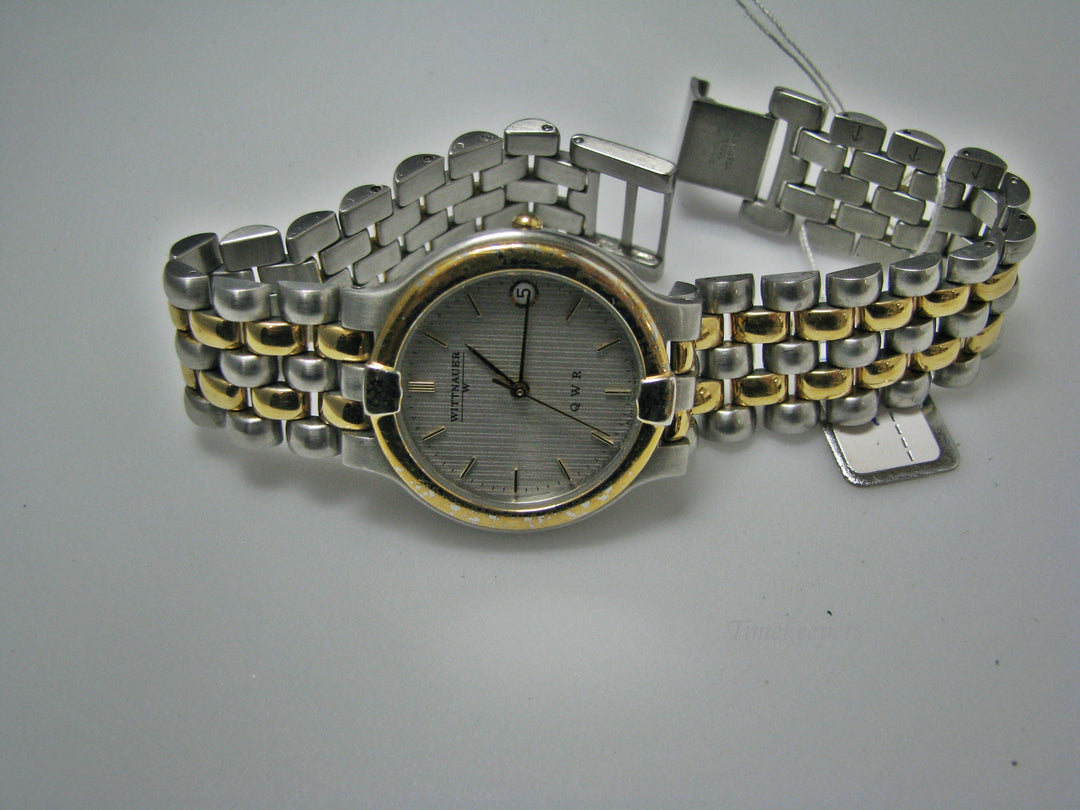 H093 Awesome Two Tone Quartz Wittnauer Watch from 1980's