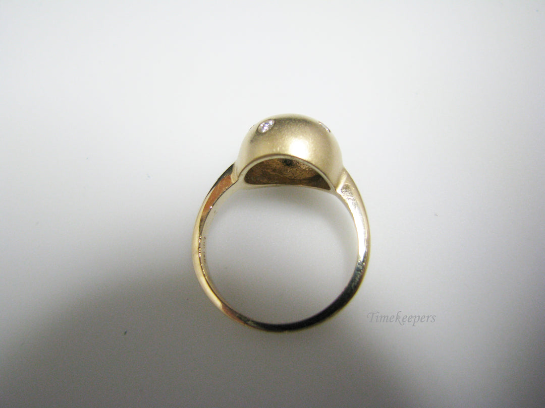 c984 Fantastic Unique 14K Yellow Gold Domed Diamond Ring