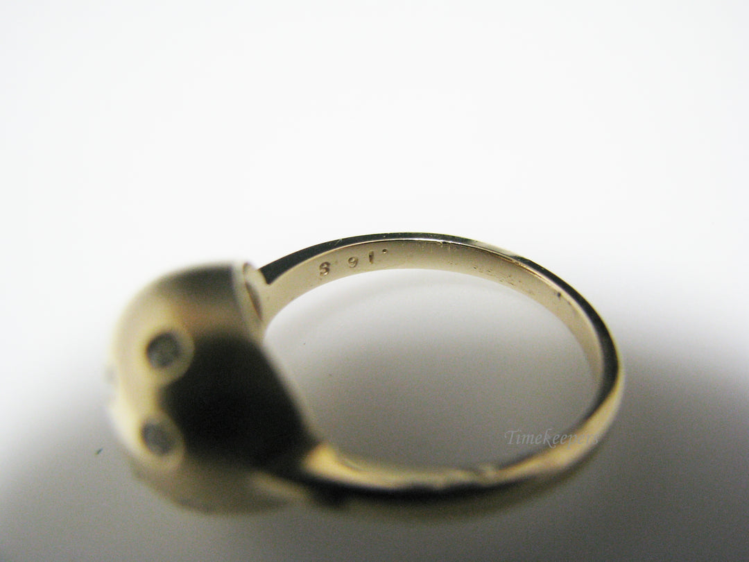 c984 Fantastic Unique 14K Yellow Gold Domed Diamond Ring