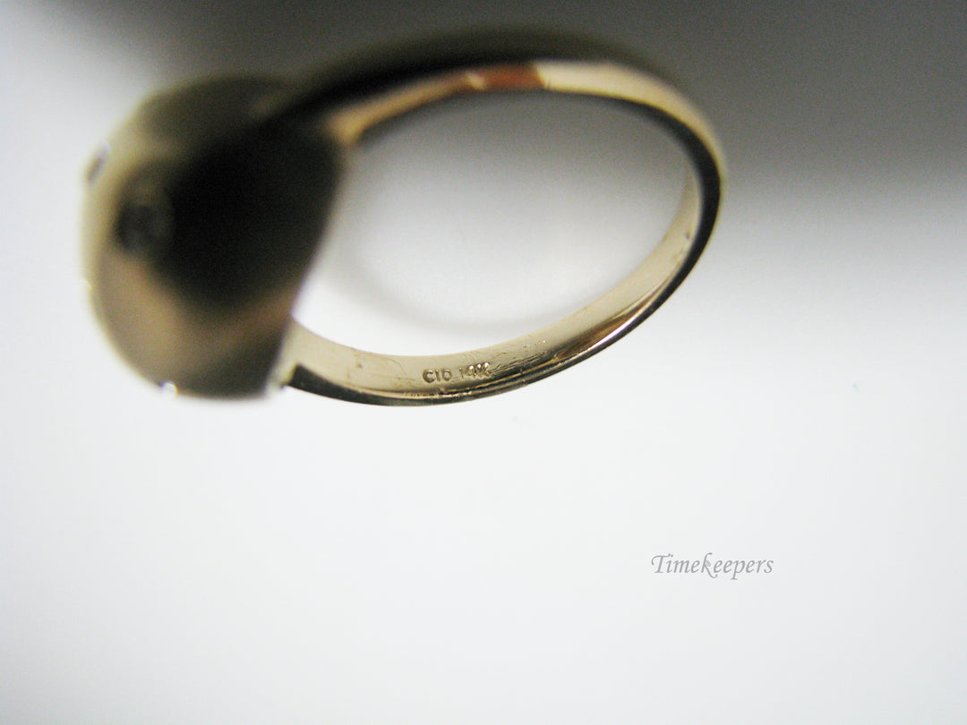 c984 Fantastic Unique 14K Yellow Gold Domed Diamond Ring