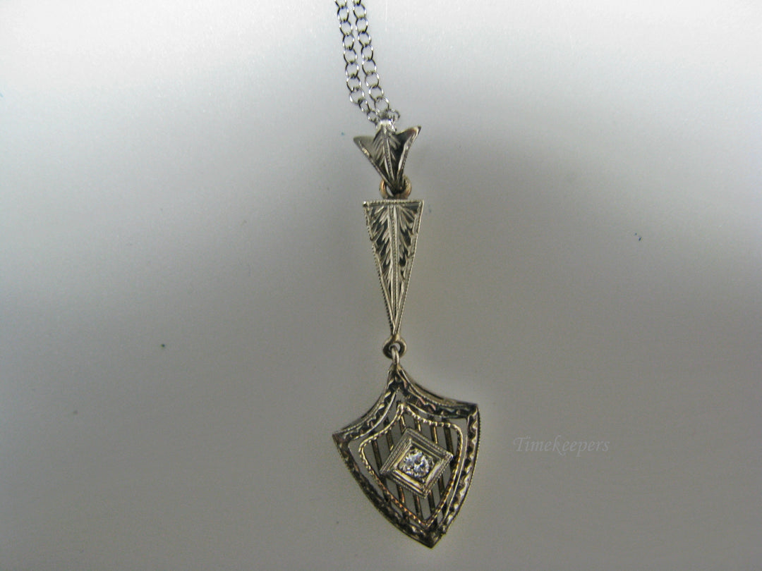 H101 Stunning Diamond Necklace in 14k White Gold