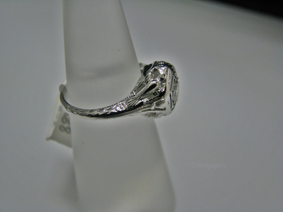 H103 Stunning Diamond Ring in 18k White Gold from 1920's