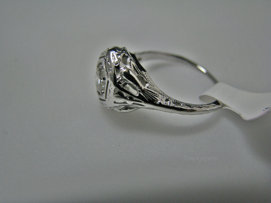 H103 Stunning Diamond Ring in 18k White Gold from 1920's