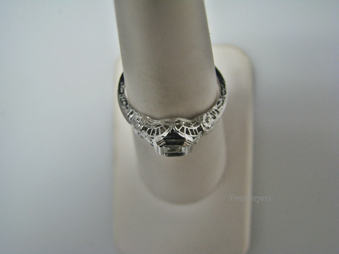 H112 Stunning Diamond Ring in 14k White Gold from 1920's