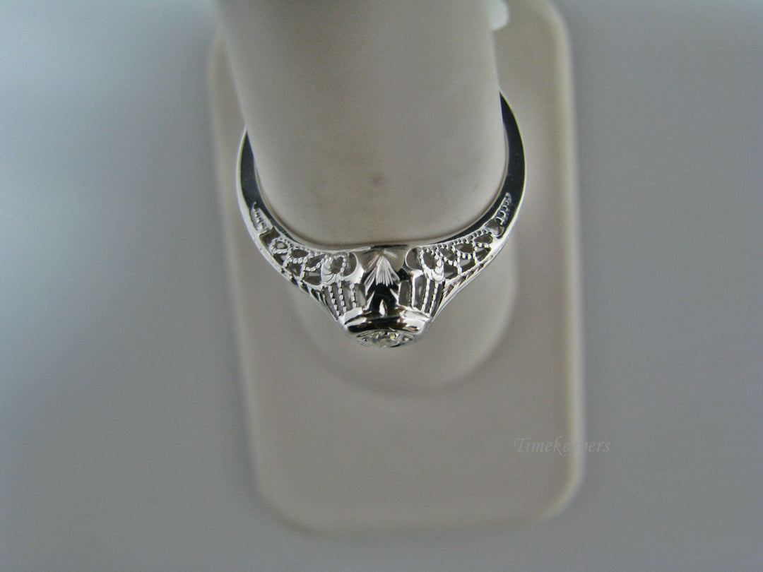 H114 Beautiful Diamond Ring in 14k White Gold Size 6