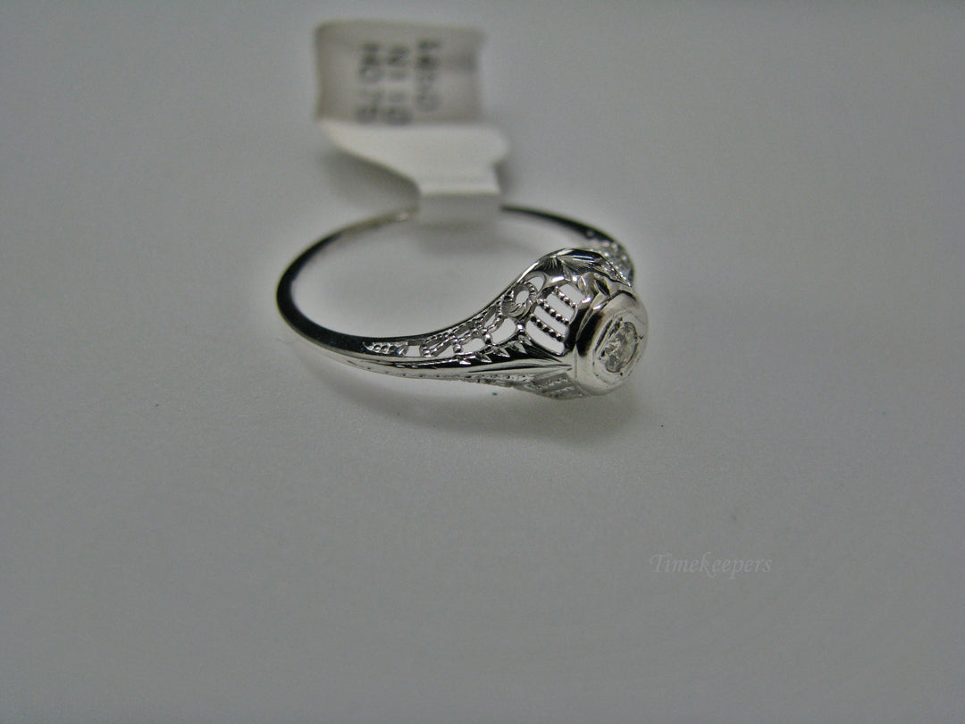H114 Beautiful Diamond Ring in 14k White Gold Size 6