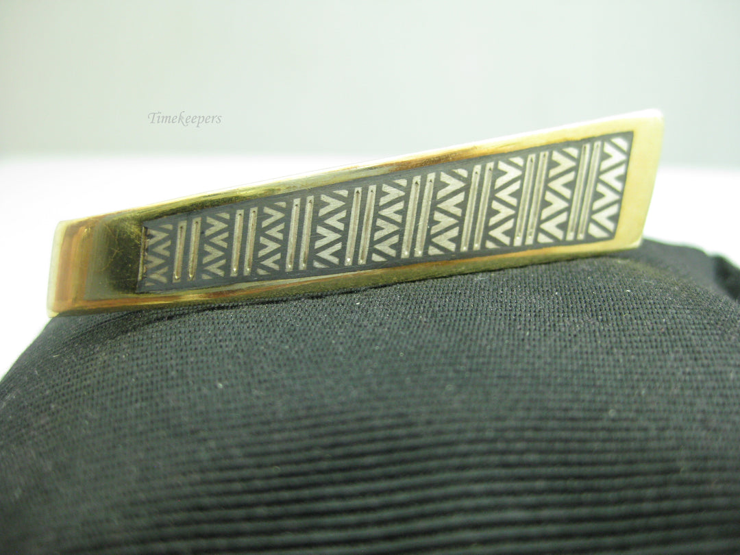 b681 Stylish Men's Gold over Sterling Silver Tie Clip