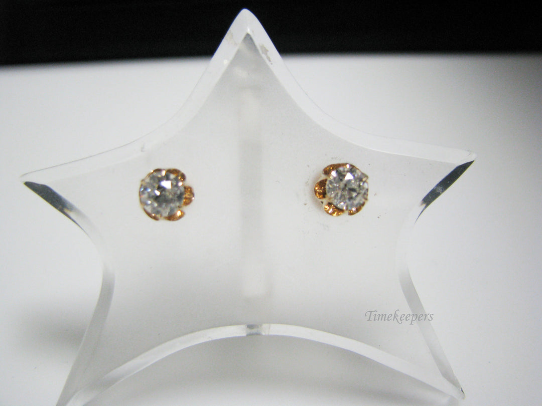 c989 Beautiful 1 carat total weight Diamond Stud Earrings in 14k Yellow Gold