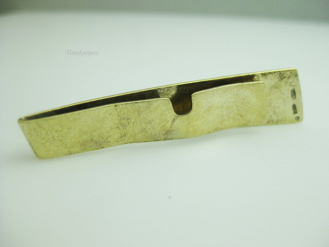 b681 Stylish Men's Gold over Sterling Silver Tie Clip