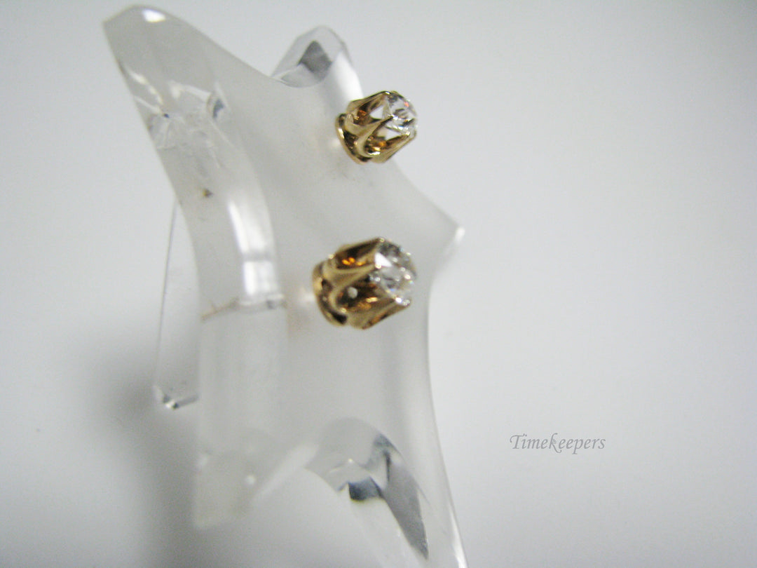 c989 Beautiful 1 carat total weight Diamond Stud Earrings in 14k Yellow Gold
