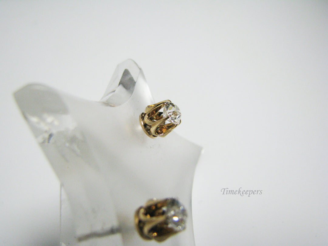 c989 Beautiful 1 carat total weight Diamond Stud Earrings in 14k Yellow Gold