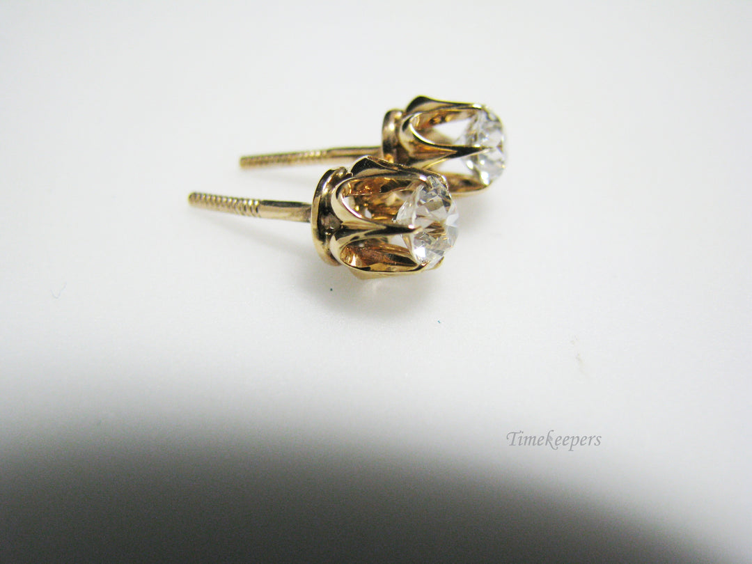 c989 Beautiful 1 carat total weight Diamond Stud Earrings in 14k Yellow Gold