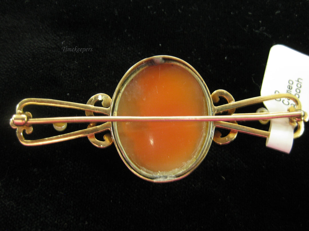 b682 Beautiful Antique Gold Filled Cameo Brooch/Pin
