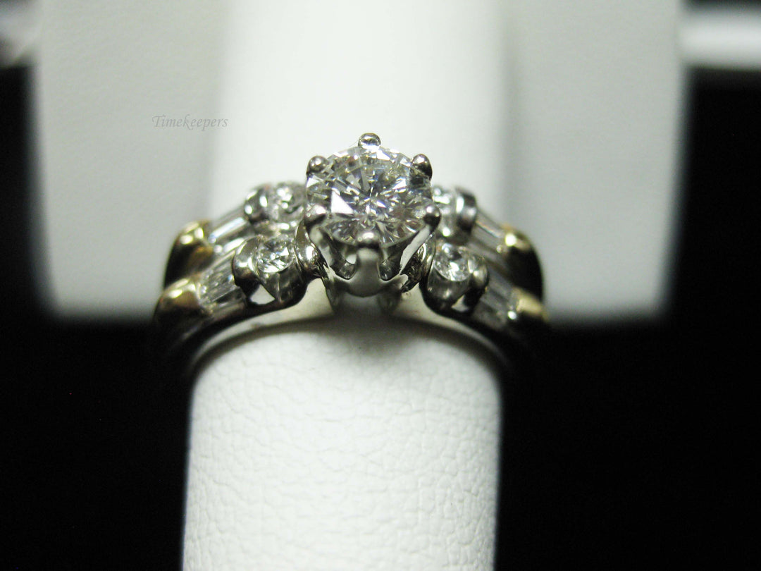 d880 Gorgeous 14kt Two Tone Diamond Wedding Set