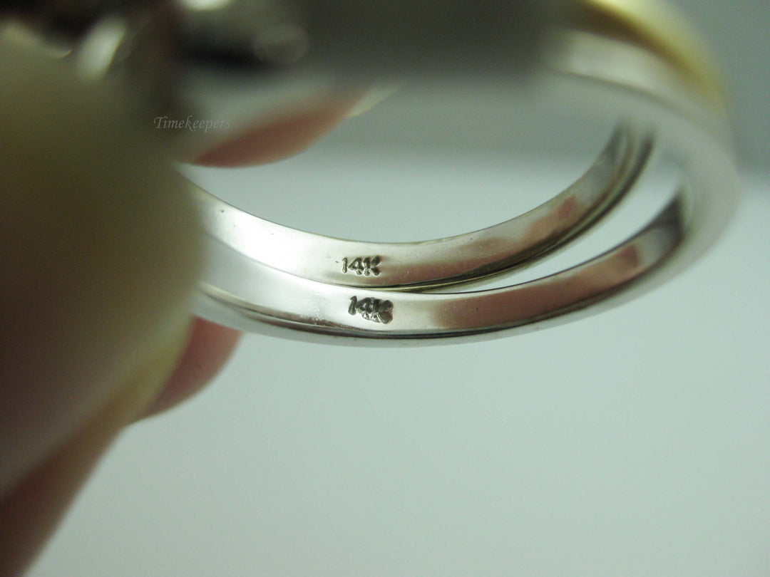 d880 Gorgeous 14kt Two Tone Diamond Wedding Set