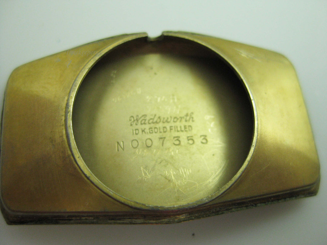 b702 Men's Vintage 10kt Gold Filled Waltham Curved Mechanical Wristwatch