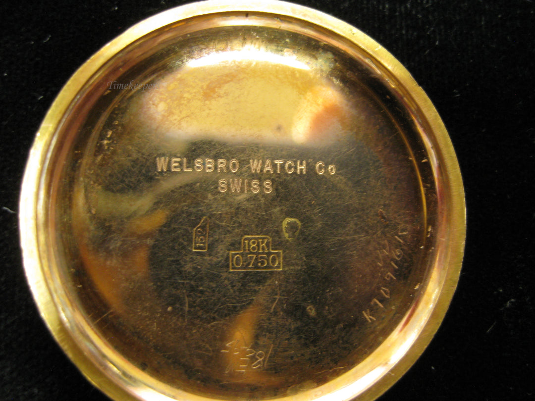 b727 Men's Vintage 18kt Rose Gold Welsbro Mechanical Wristwatch