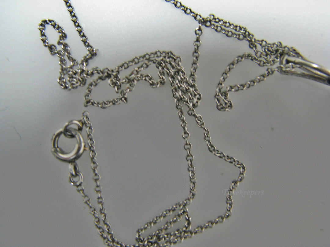 H135 Gorgeous Graduated Three Diamond Platinum Necklace with Seed Pearls