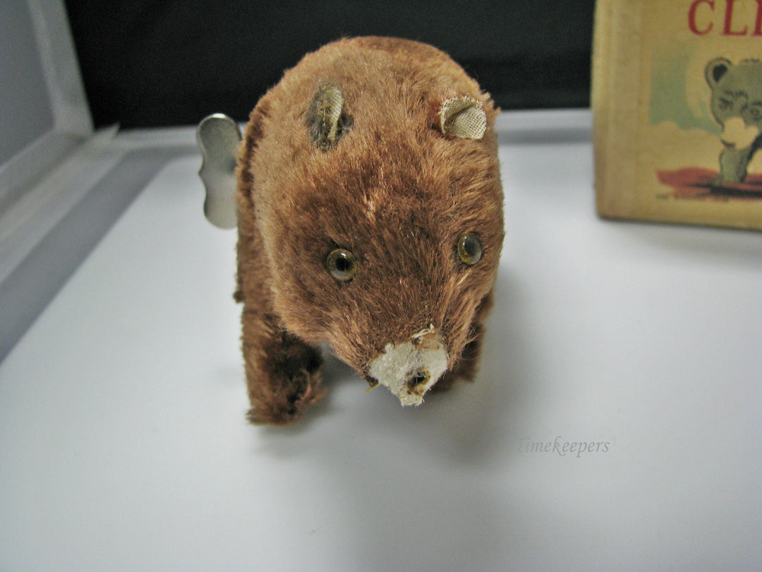 H138 Cute Clever Bear Wind Up Toy with Original Box from 1950's