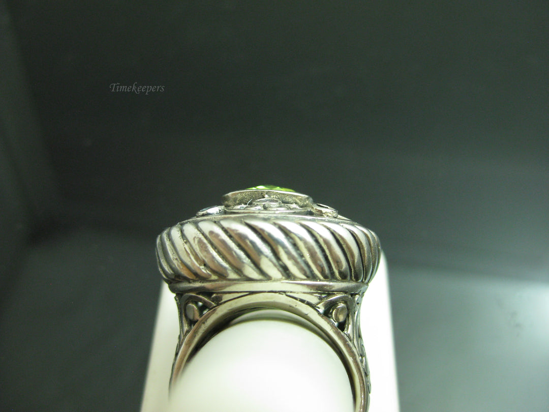 b745 Beatiful Sterling Silver Multicolored Gemstone Cocktail Ring