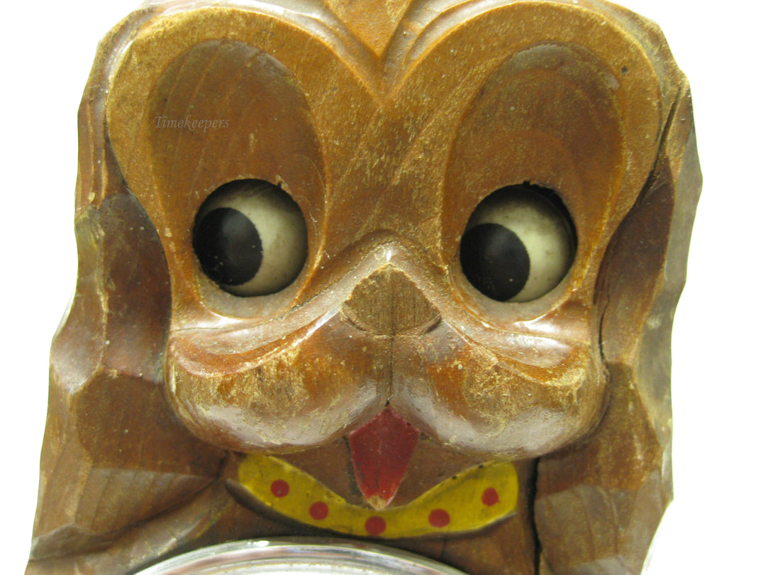 b759 Vintage Cute Tezuka Clock Co Poppo Dog Wind Up Desk Clock