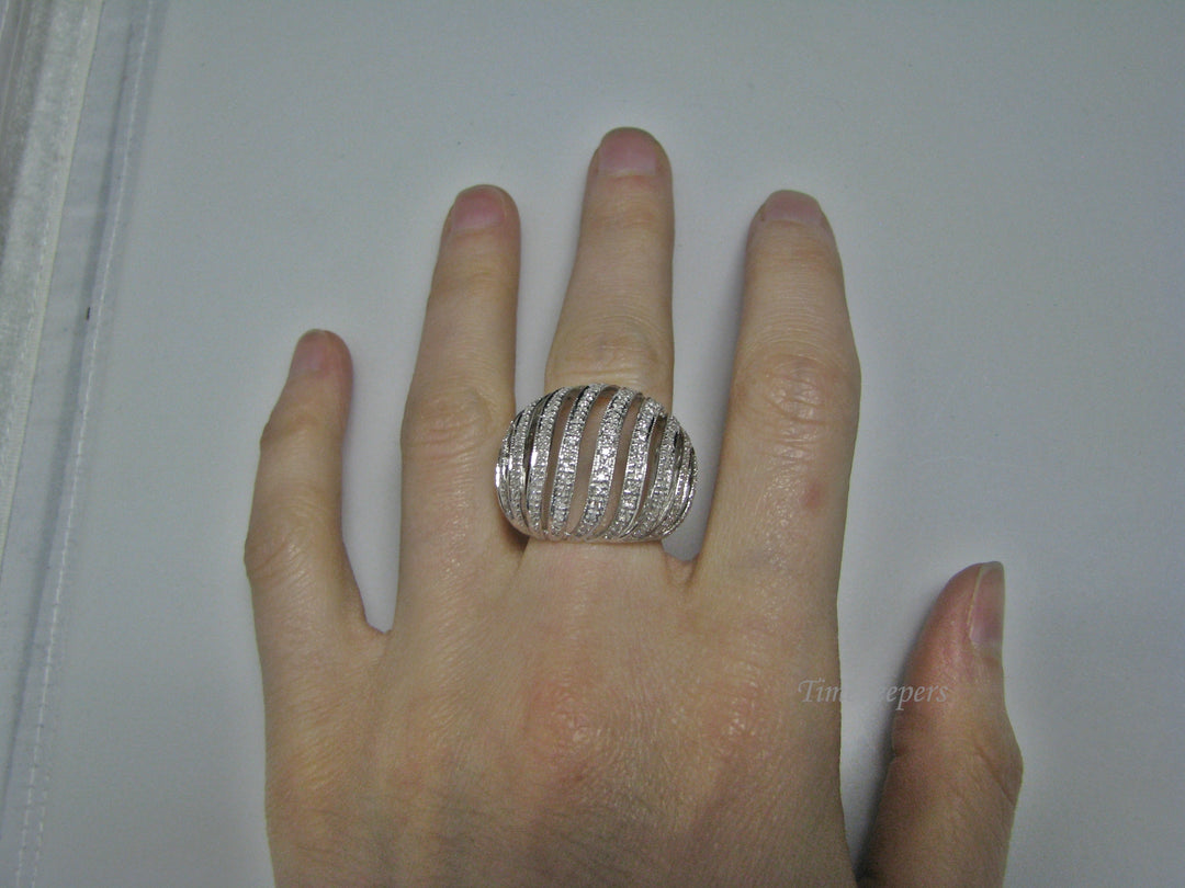 H167 Stunning Multi- Diamond 14K White Gold Ring